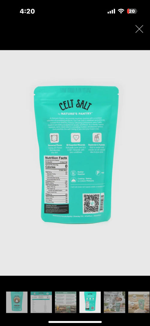 Celtic Sea Salt (fine grain ) 16oz