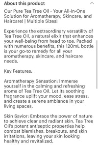 Tea Tree  Essential Oil 2oz