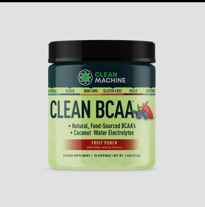 BCAA (Clean) Punch Flavor 30 servings 7.42 oz (vegan fermented bcaas, organic coconut water electrolytes)