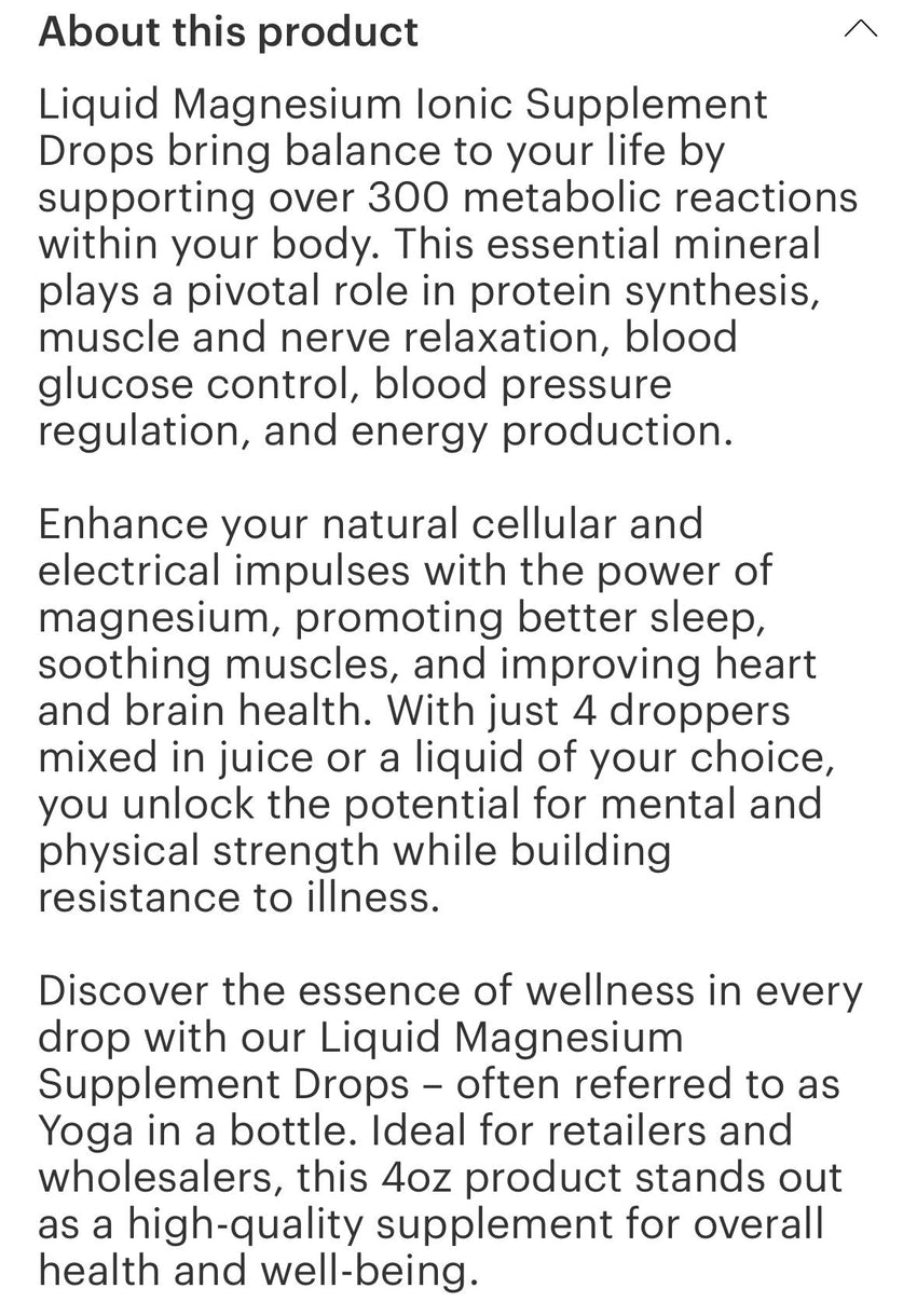 Magnesium Drops 2 oz