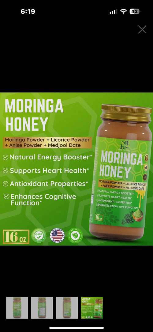 Moringa Herbal Honey 16oz