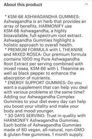Ashwagandha Gummues (60)