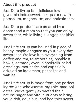 Date Syrup 8.8 oz