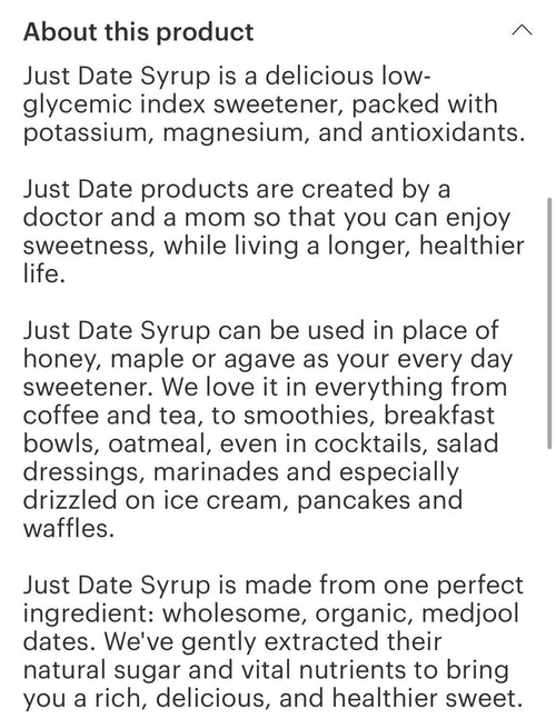 Date Syrup 8.8 oz