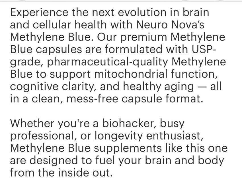 Methylene Blue 
Neuro Nova (120)