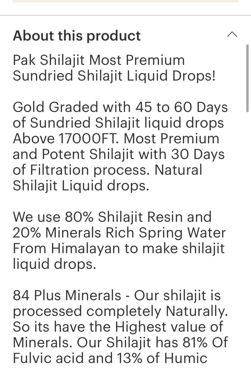 Shilajit Drops 30ml 4.76 oz