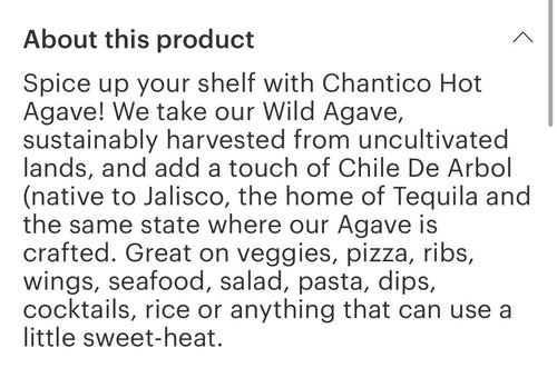 Agave (Hot) 11.75 oz