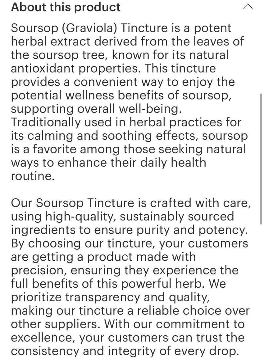 Soursop Tincture 1 oz