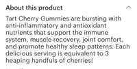 Tart Cherry Gummies 
(60)