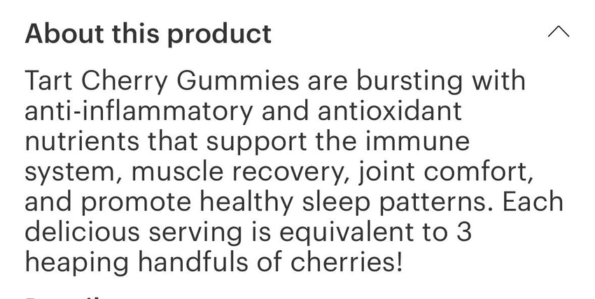Tart Cherry Gummies 
(60)