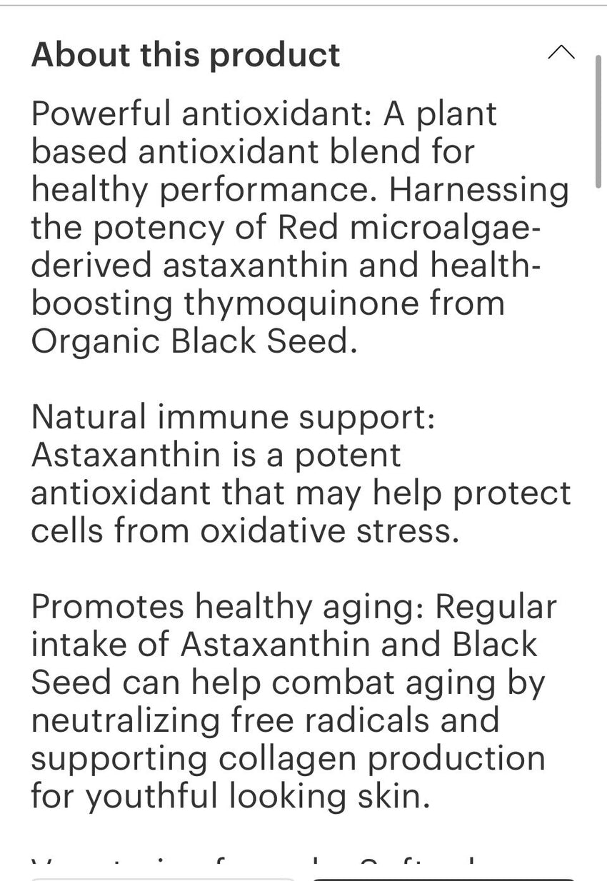 Astaxathin with Black Seed 12g  90 soft gels