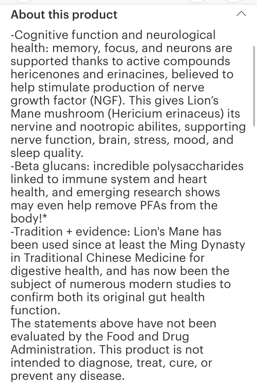 Lion Mane Drops 2oz