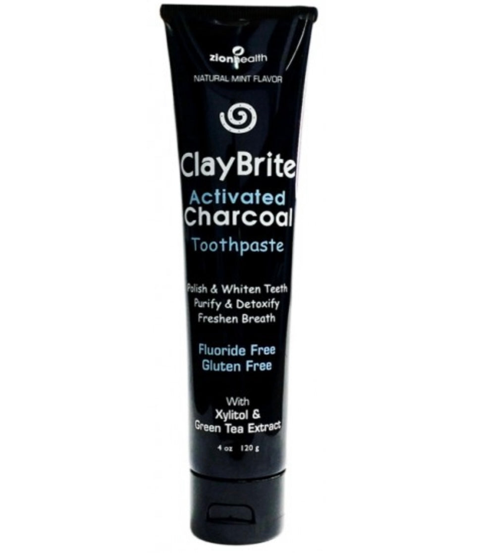 Claybrite Activated Charcoal Toothpaste 4oz