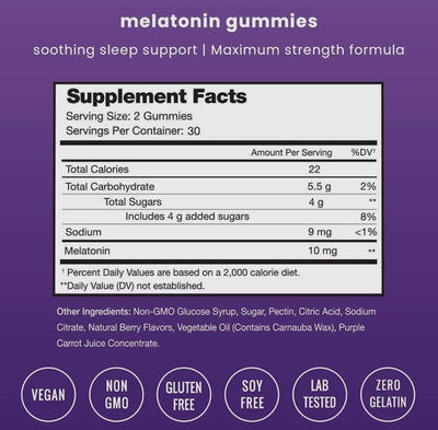 Melatonin Gummy Maximum Strength 10MG (60)